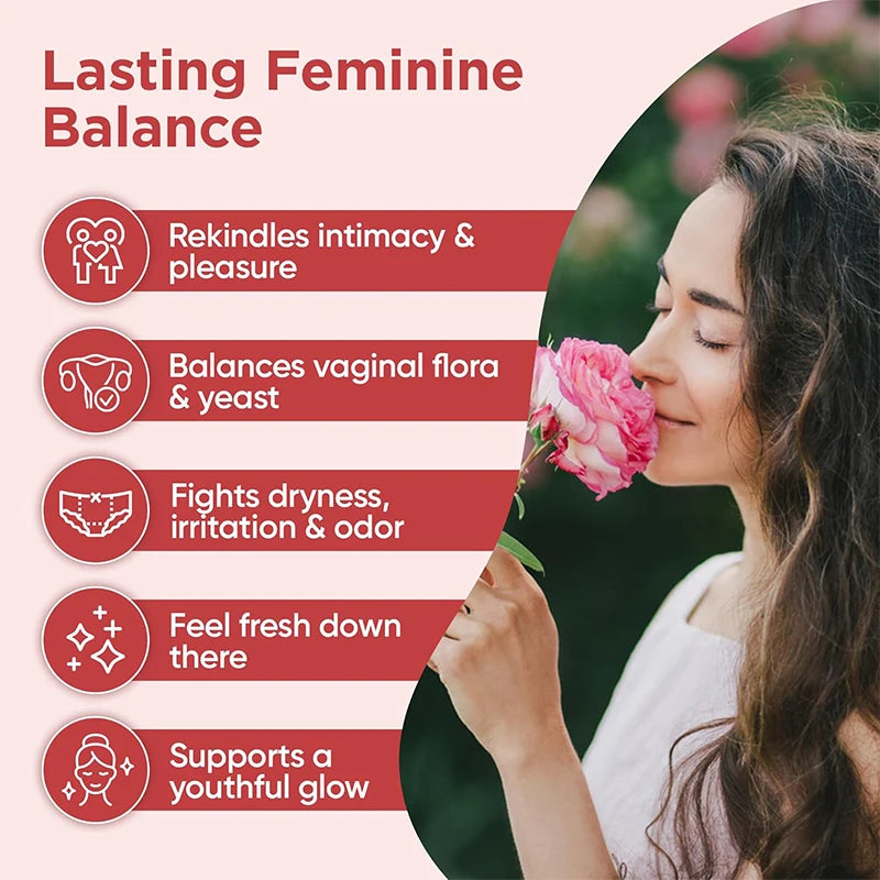 Probiotics Improve Vaginal Dryness And Ph Balance, Hyaluronic Acid, Vitamin C, And Composite Collagen-60 Capsules