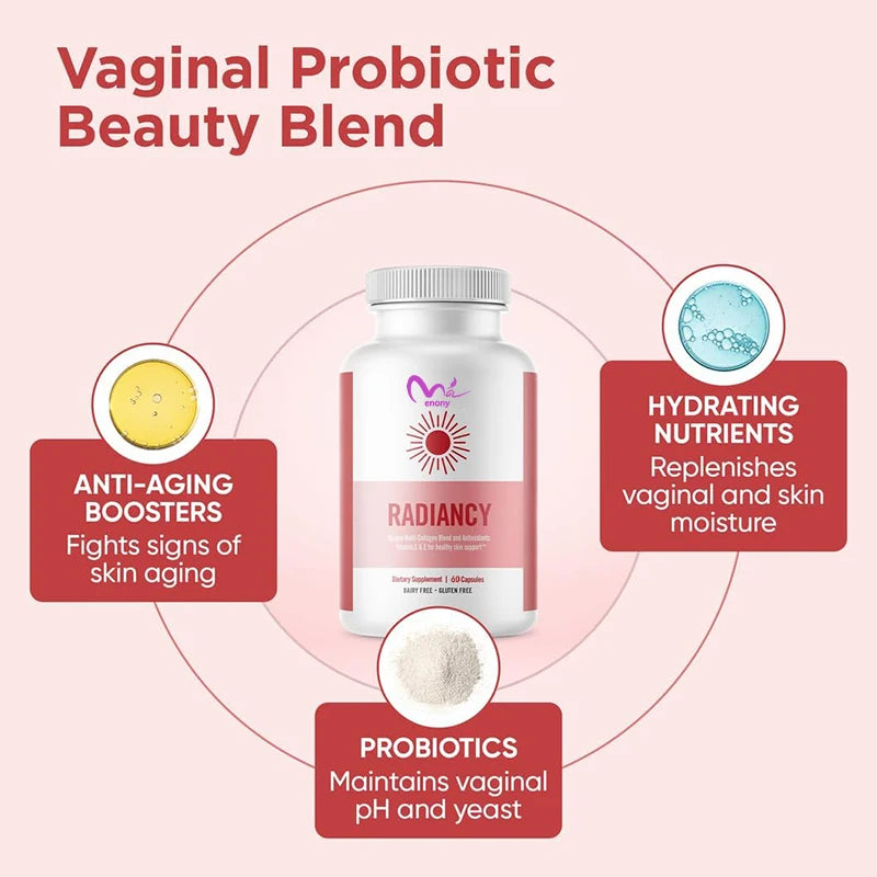 Probiotics Improve Vaginal Dryness And Ph Balance, Hyaluronic Acid, Vitamin C, And Composite Collagen-60 Capsules