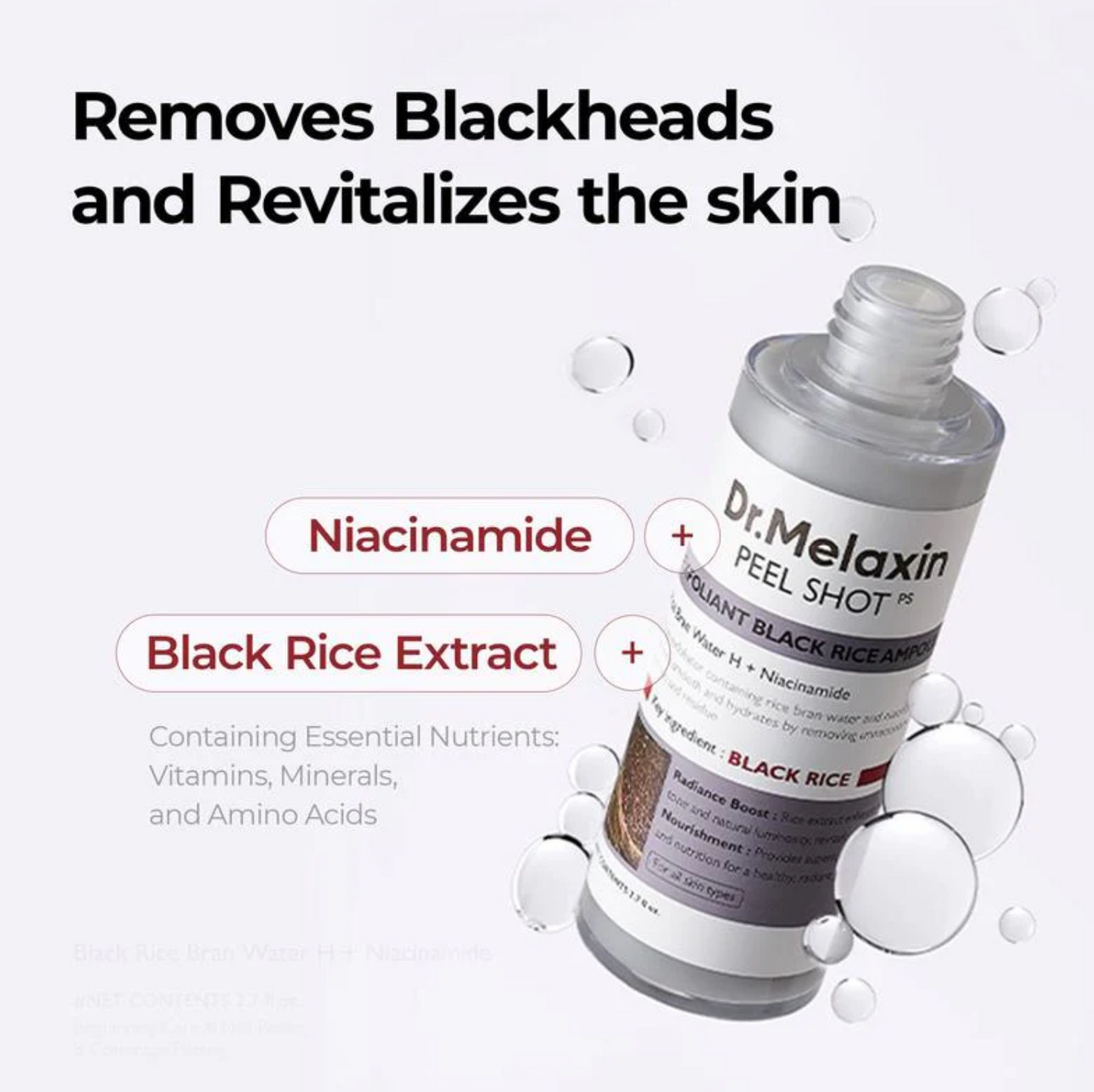 Dr. Melaxin Peel Shot Exfoliant Black Rice Ampoule